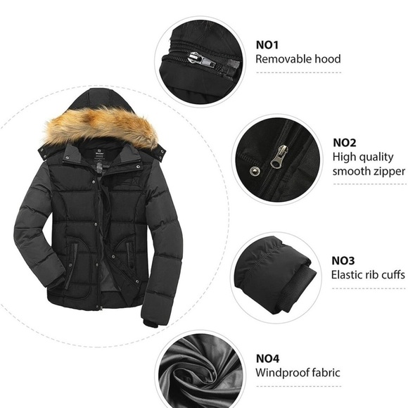 Whatdo Puffer coat with detachable hood - Picture 2 of 7